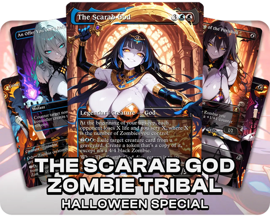The Scarab God Zombie Tribal | Zombie Waifus | Halloween Special (10 Cards)