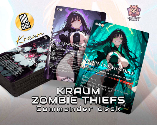 Kraum Zombie Thiefs | 118 Proxy Cards | Commander EDH Deck (Full MidnightProxies Deck)