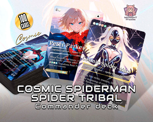 Cosmic Spider-man 5 Color Spider Tribal | 118 Proxy Cards | Commander EDH Deck (Full MidnightProxies Deck)