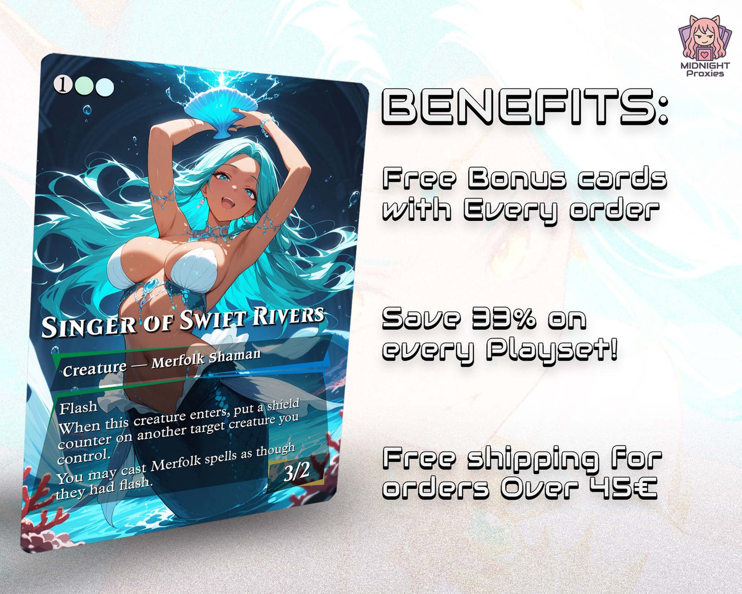 Kumena Merfolk Tribal | 118 Proxy Cards | Commander EDH Deck (Full MidnightProxies Deck)