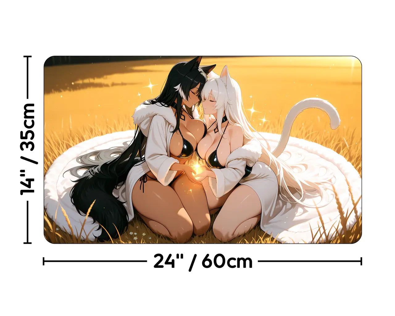 Rind and Seri | ProxyWaifus Playmat | 14x24" / 35x60cm
