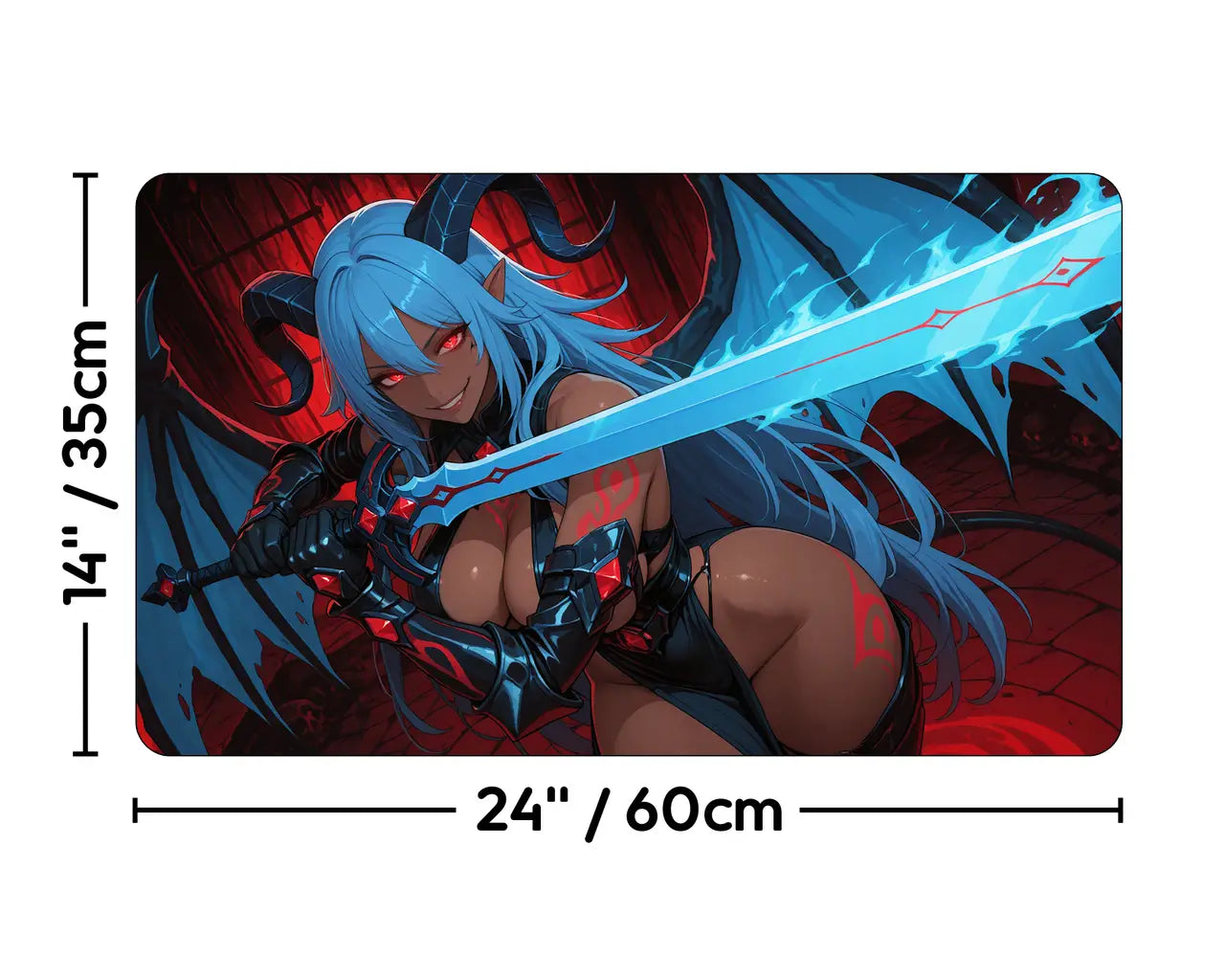 Be'lakor, the Dark Master | ProxyWaifus Playmat | 14x24" / 35x60cm
