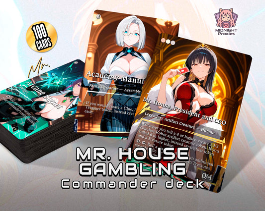 Mr. House Gambling Addiction | 118 Proxy Cards | Commander EDH Deck (Full MidnightProxies Deck)