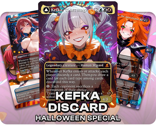 Kefka Discard | 18+ NSFW | Clown Waifus | Halloween Special (10 Cards)