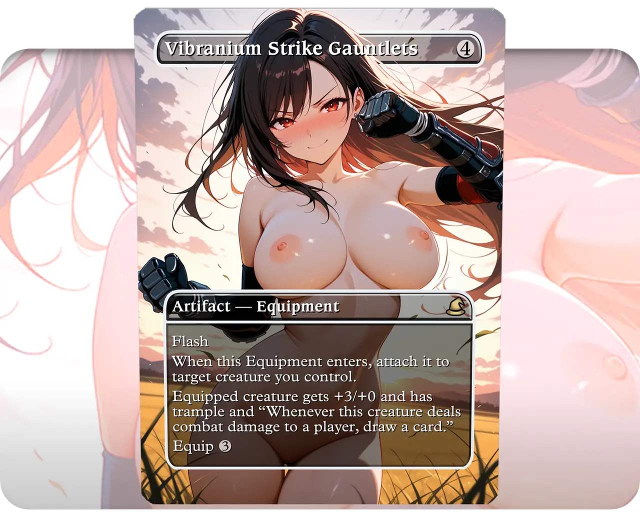 Tifa Lockhart (Final Fantasy) - Vibranium Strike Gauntlets (NSFW)