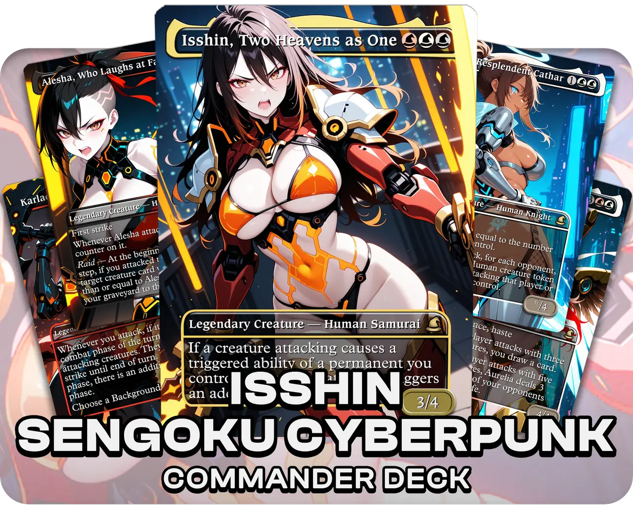 Isshin, Two Heavens as One | Cyberpunk Waifus | Commander Deck