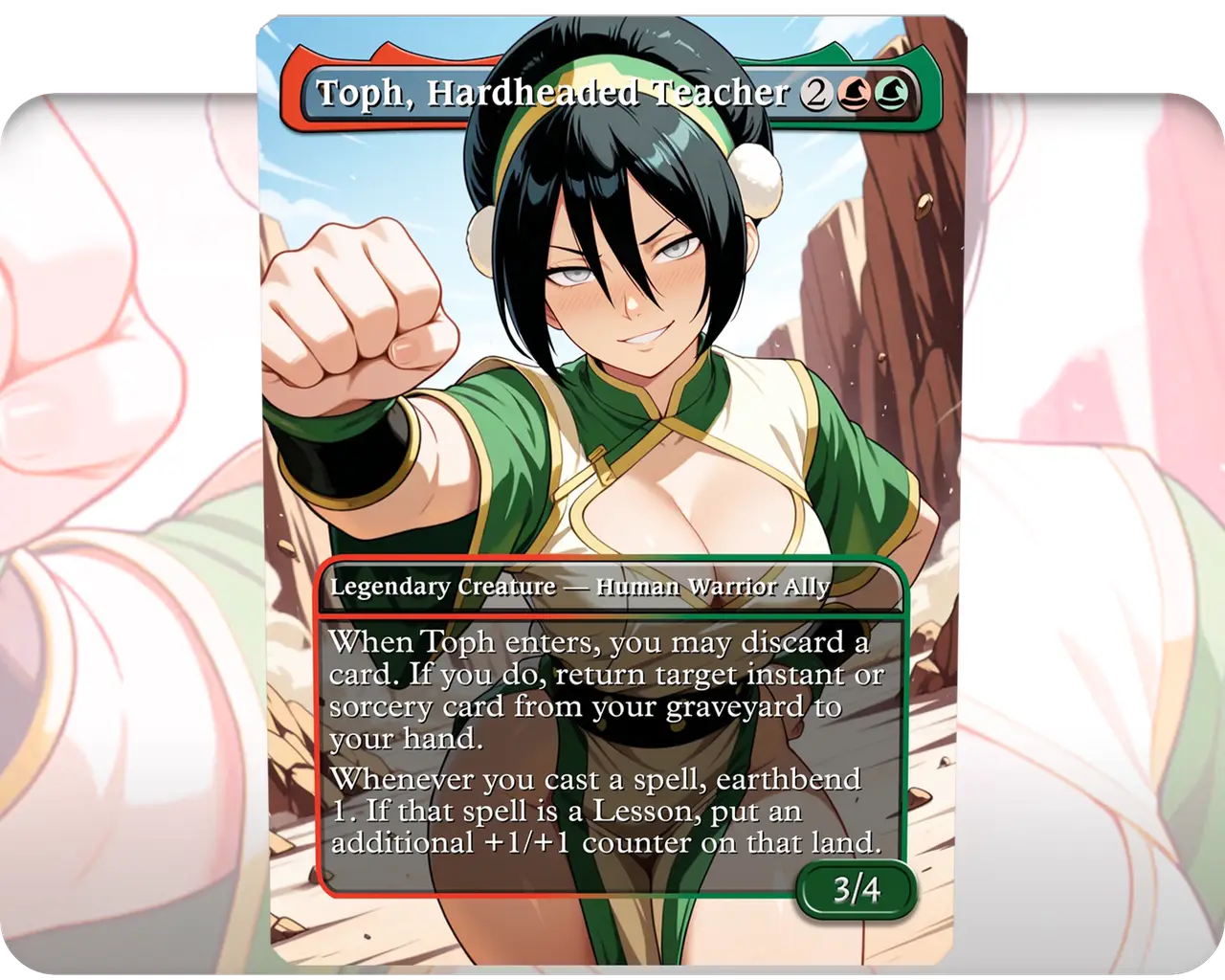 Toph, Hardheaded Teacher (Adult Version)
