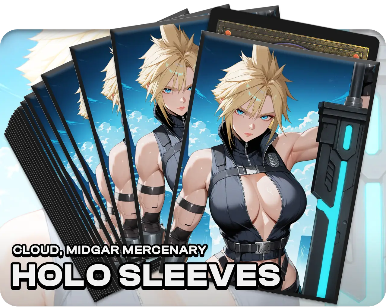 Cloud, Midgar Mercenary (100x Holo Sleeves)