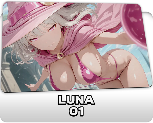 Luna, ProxyWaifus Mascot | ProxyWaifus Playmat | 14x24" / 35x60cm