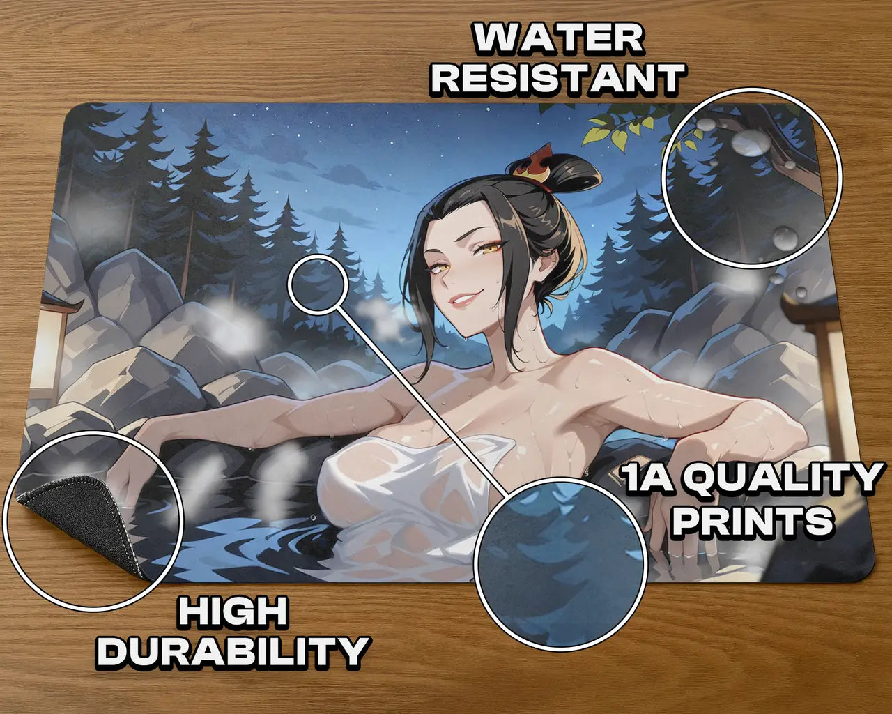 Hot Spring Azula | ProxyWaifus Playmat | 14x24" / 35x60cm