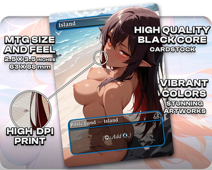 Island Set | 18+ NSFW | Basic Lands Collection (24 Cards)
