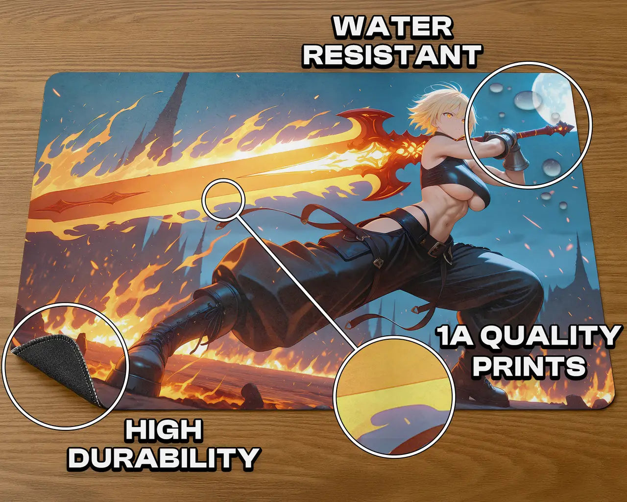 Cloud, Ex-SOLDIER | ProxyWaifus Playmat | 14x24" / 35x60cm