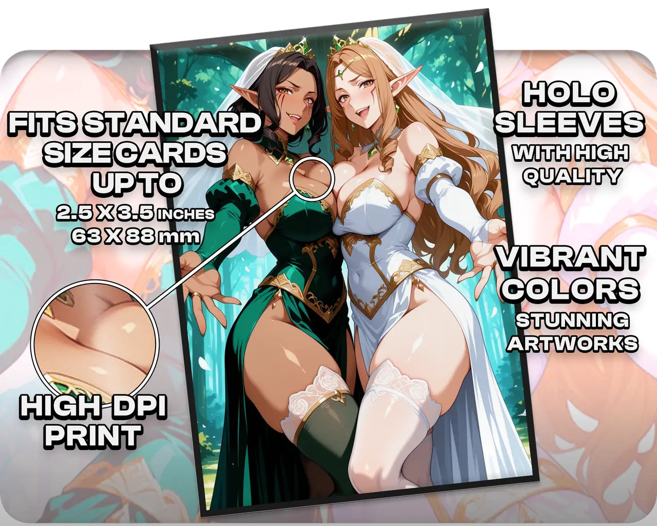 Aragorn and Arwen, Wed (100x Holo Sleeves)