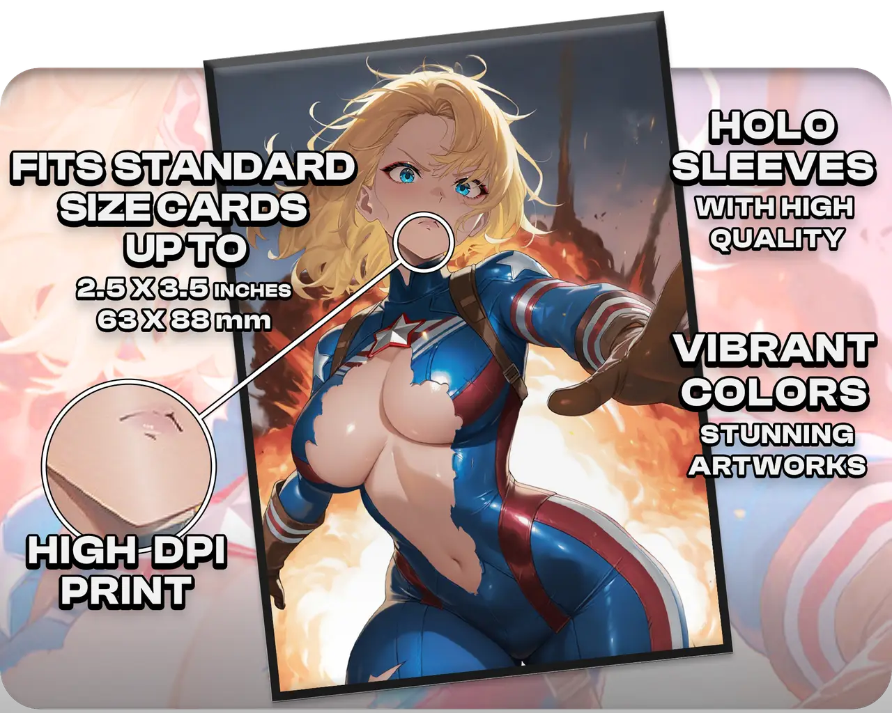 Captain America, First Avenger (100x Holo Sleeves)