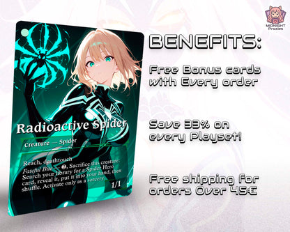 Cosmic Spider-man 5 Color Spider Tribal | 118 Proxy Cards | Commander EDH Deck (Full MidnightProxies Deck)