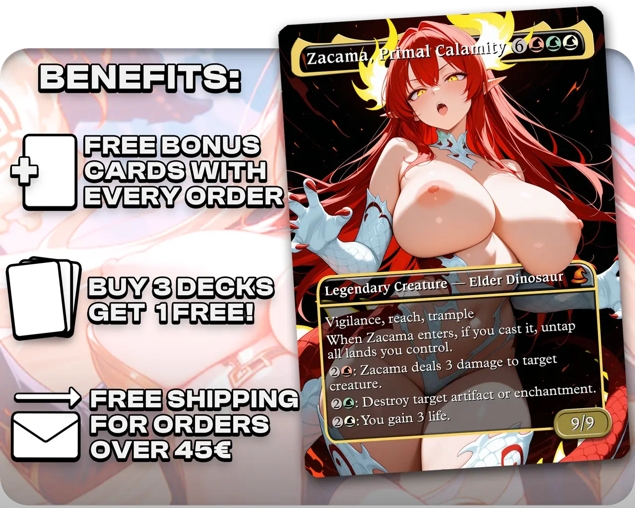 Pantlaza Dinosaur Tribal | 18+ NSFW | Dino Waifus | Commander Deck