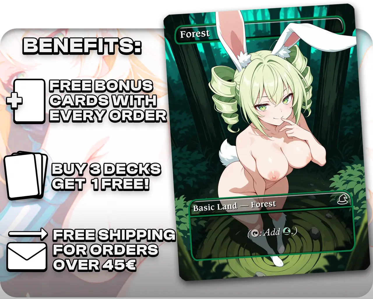 Forest Set | 18+ NSFW | Basic Lands Collection (24 Cards)