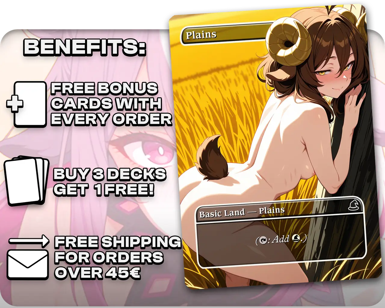 Plains Set | 18+ NSFW | Basic Lands Collection (24 Cards)