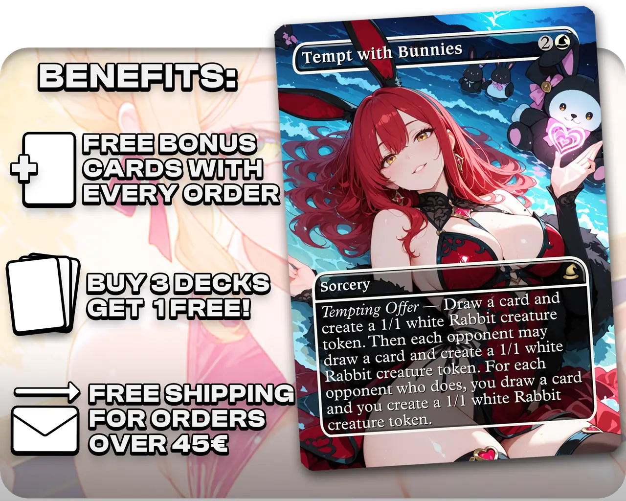 Ms. Bumbleflower Rabbit Tribal | Bunny Waifus Theme | Commander Deck