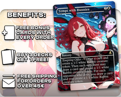 Ms. Bumbleflower Rabbit Tribal | Bunny Waifus Theme | Commander Deck