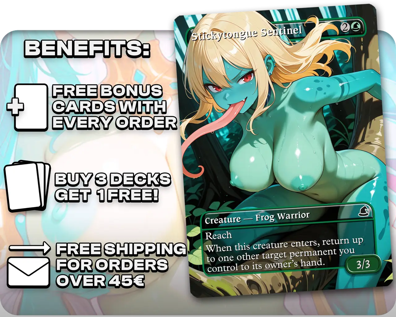 Clement Frog Tribal | 18+ NSFW | Frog Waifus | Commander Deck