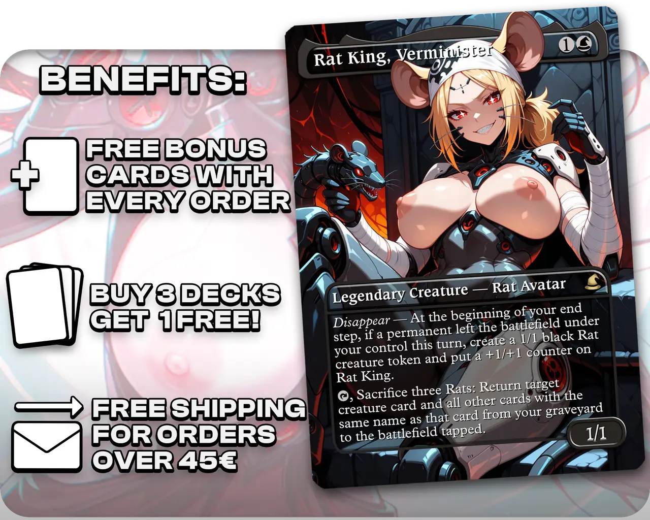Karumonix Rat Tribal | 18+ NSFW | Phyrexian Rat Waifus | Commander Deck