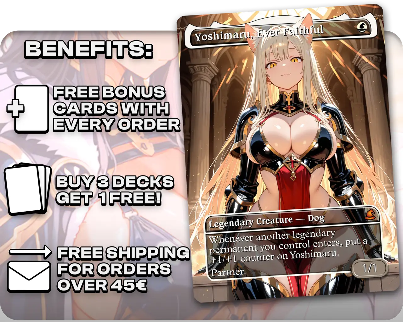 Rin and Seri | Cat and Dog Waifus Tribal | Commander Deck