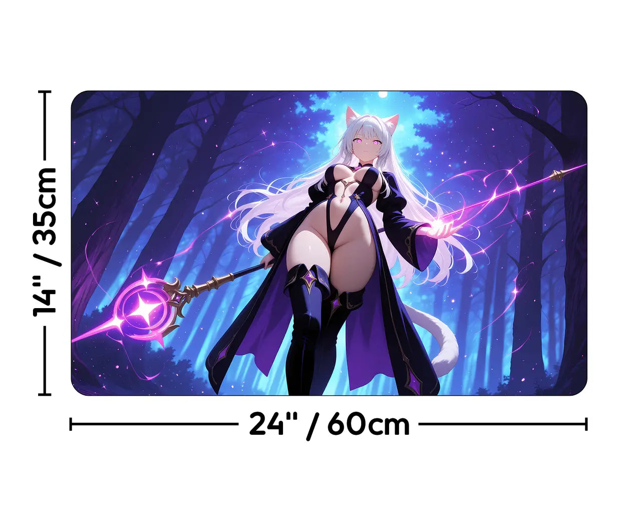 Y'shtola, Night's Blessed | ProxyWaifus Playmat | 14x24" / 35x60cm