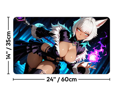 Y'shtola, Night's Blessed v2 | ProxyWaifus Playmat | 14x24" / 35x60cm