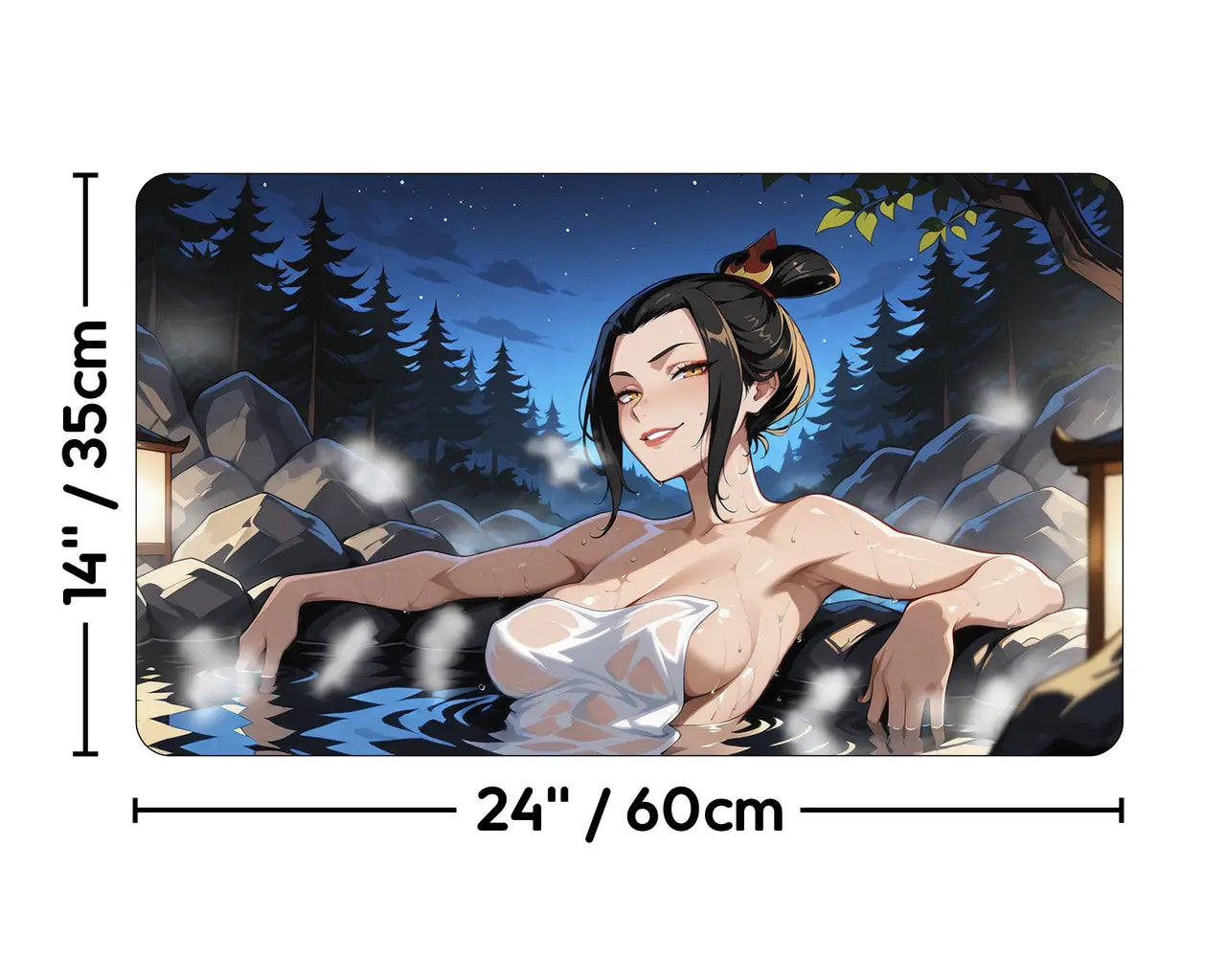 Hot Spring Azula | ProxyWaifus Playmat | 14x24" / 35x60cm