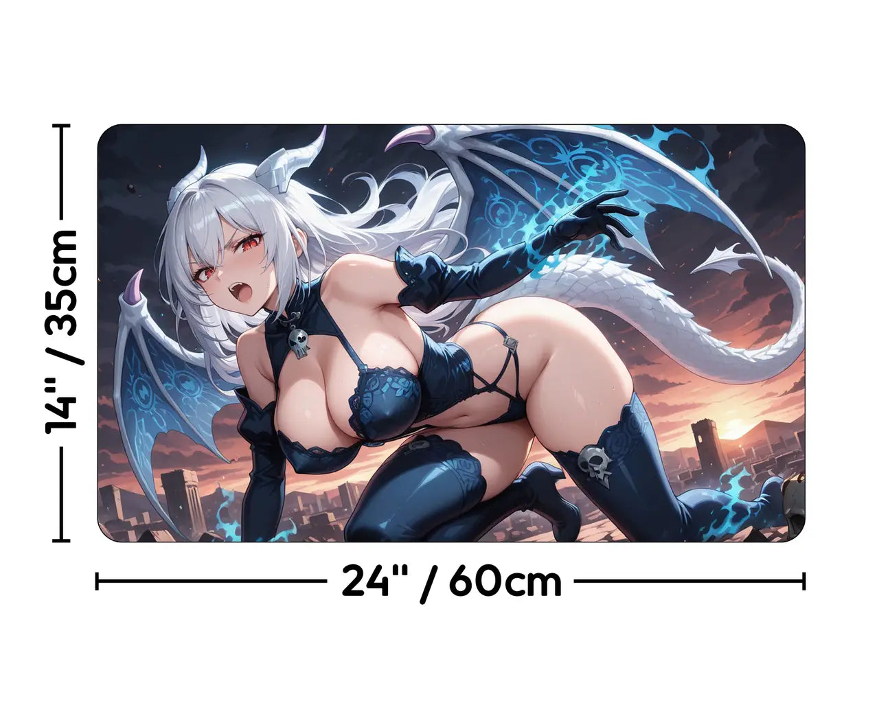 Isilu Love & Hate | ProxyWaifus Playmat | 14x24" / 35x60cm