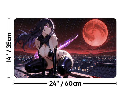 Yuriko, the Tiger's Shadow | ProxyWaifus Playmat | 14x24" / 35x60cm