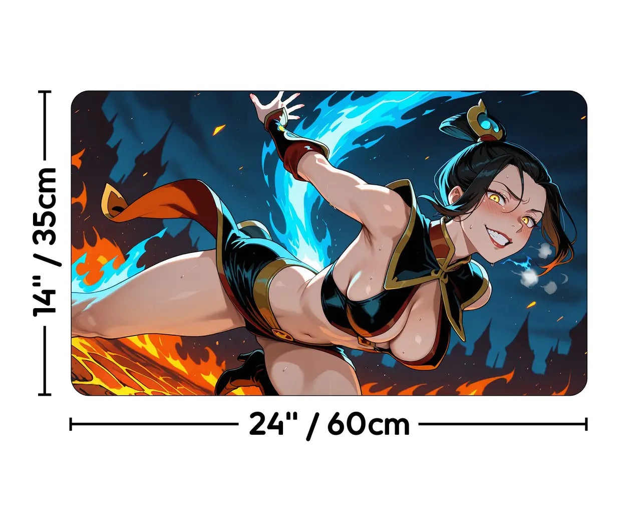 Fire Lord Azula | ProxyWaifus Playmat | 14x24" / 35x60cm