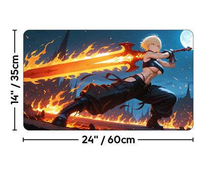Cloud, Ex-SOLDIER | ProxyWaifus Playmat | 14x24" / 35x60cm