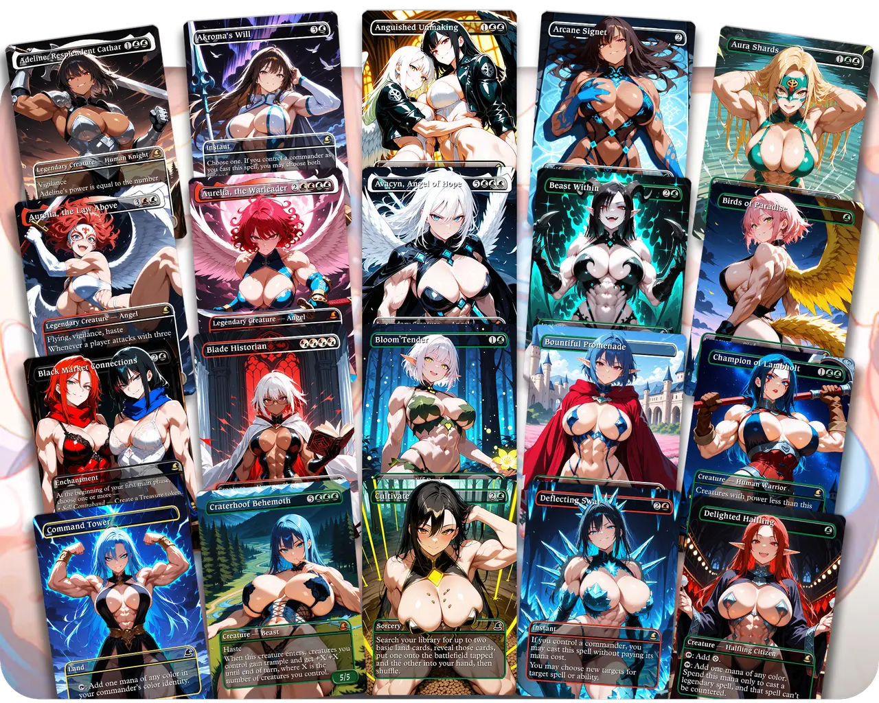 Saskia the Unyielding | Muscle Mommy Waifus | Commander Deck