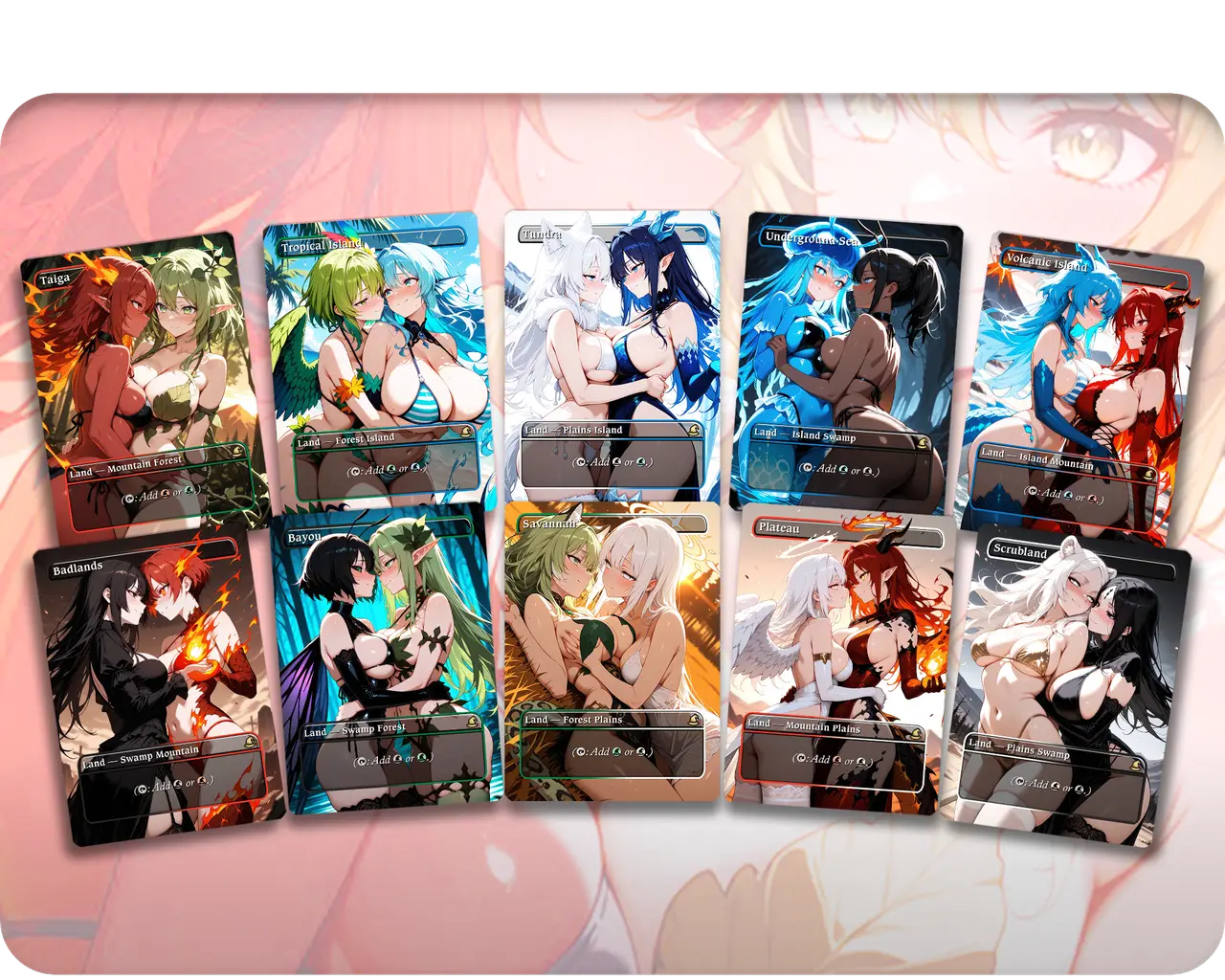 Yuri Waifus | Dual Lands Set (10 Cards)