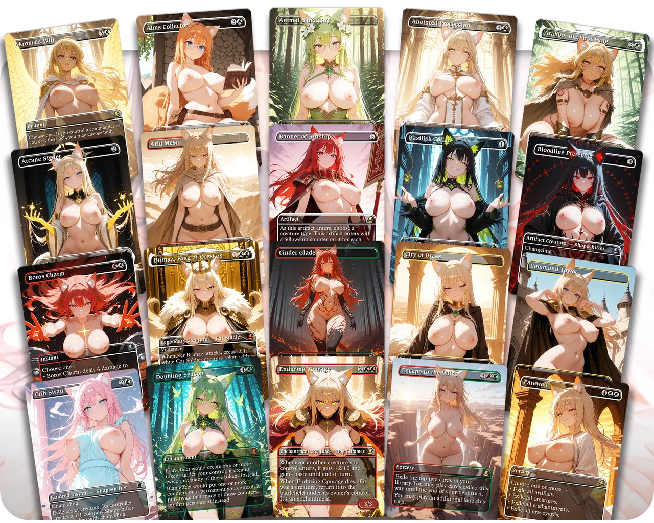 Rin and Seri Tribal | 18+ NSFW | Cat and Dog Waifus | Commander Deck