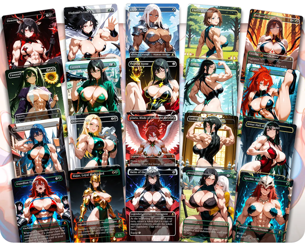 Saskia the Unyielding | Muscle Mommy Waifus | Commander Deck
