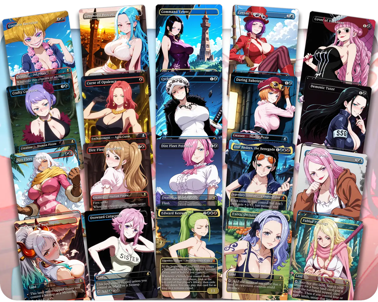 Admiral Pirate Tribal | One Piece Waifus | Commander Deck