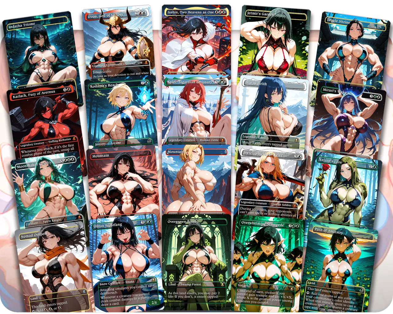 Saskia the Unyielding | Muscle Mommy Waifus | Commander Deck
