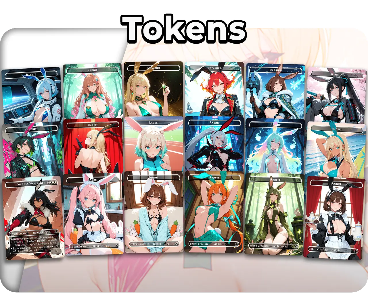 Ms. Bumbleflower Rabbit Tribal | Bunny Waifus Theme | Commander Deck
